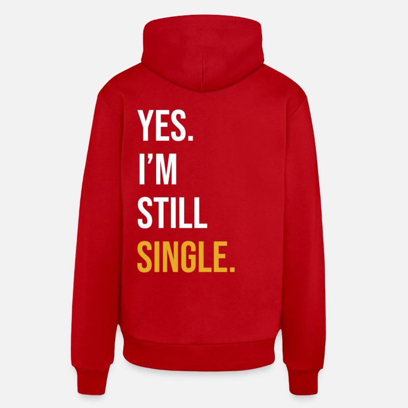 Single Spruch Single Day Geschenk - Organic Relaxed Hoodie Made in EU - Rot