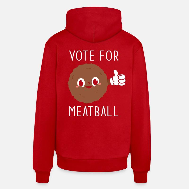 Boulettes - Sweat à capuche bio décontracté fabriqué en UE - rouge