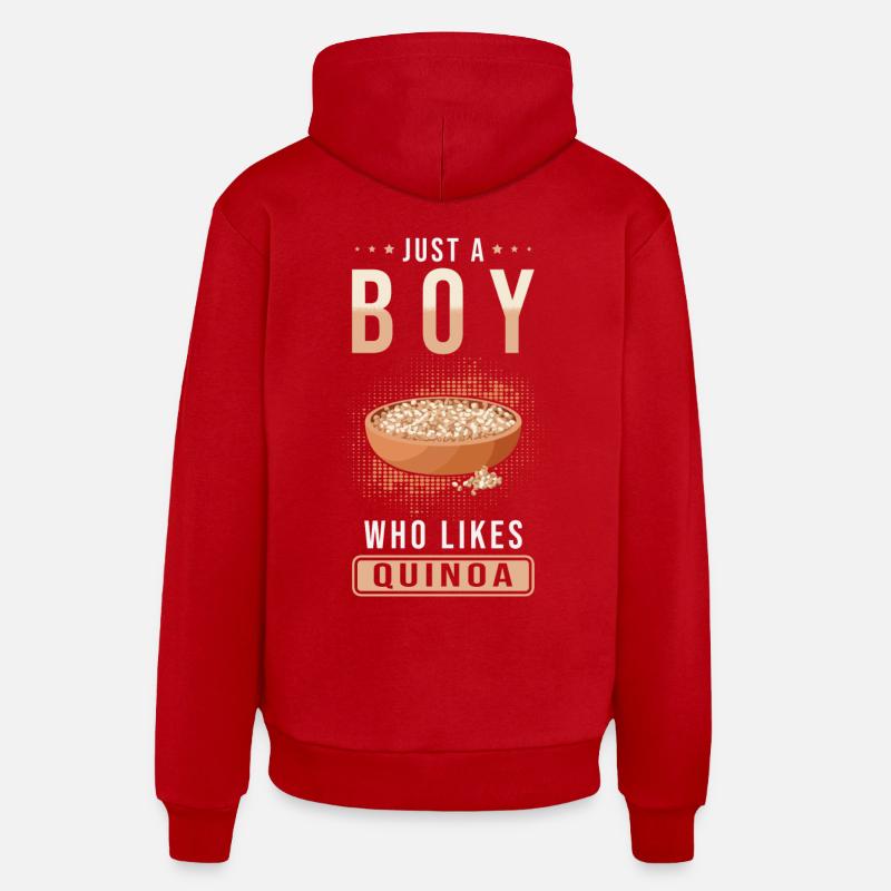 Dicton du quinoa - Sweat à capuche bio décontracté fabriqué en UE - rouge