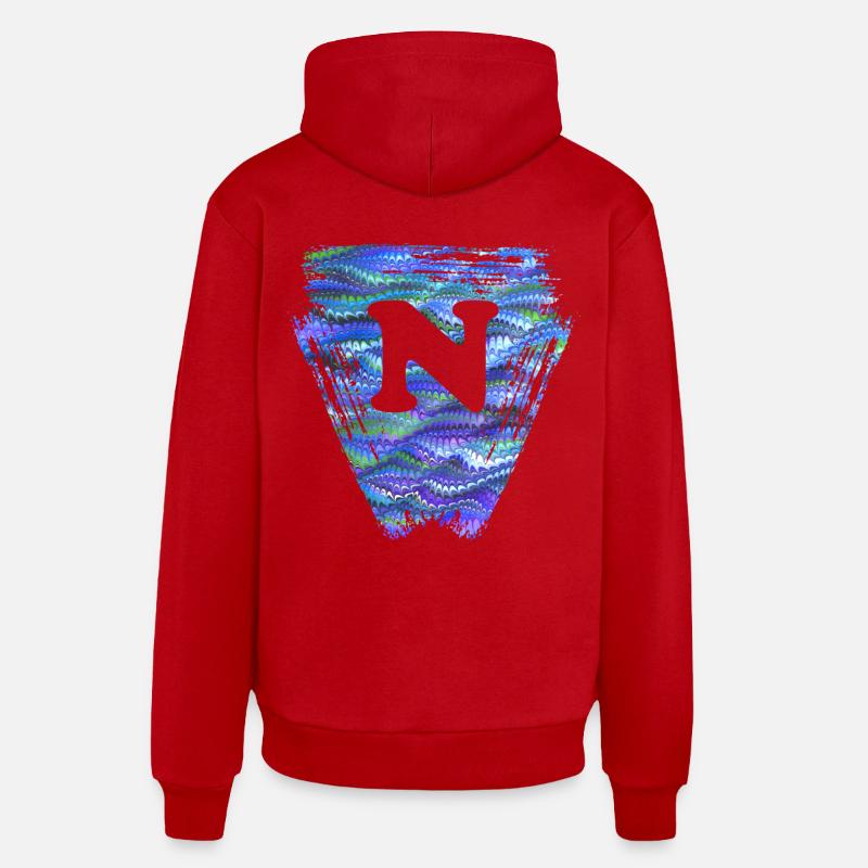 Dreieck E 103 N - Sweat à capuche bio décontracté fabriqué en UE - rouge