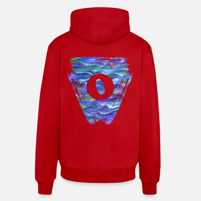 Dreieck E 103 o - Sweat à capuche bio décontracté fabriqué en UE - rouge
