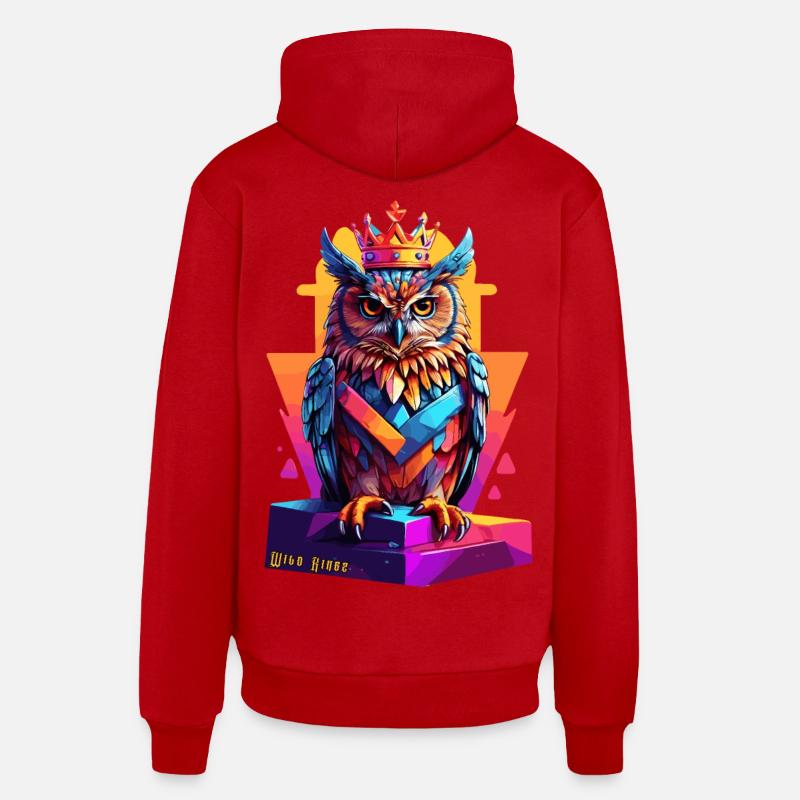 Sagesse - Sweat à capuche bio décontracté fabriqué en UE - rouge