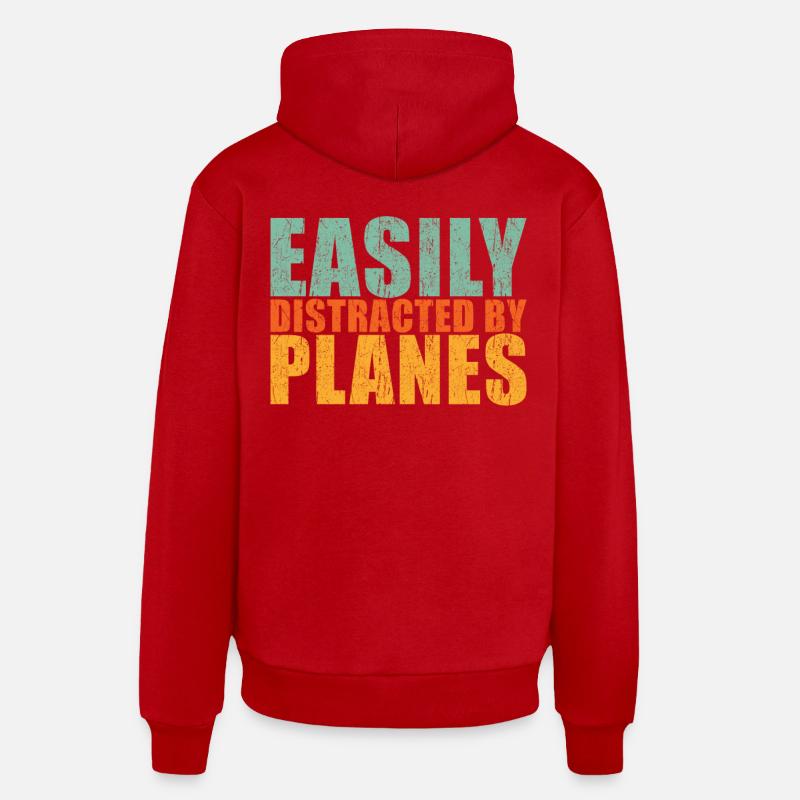 Dicton d’avion - Sweat à capuche bio décontracté fabriqué en UE - rouge