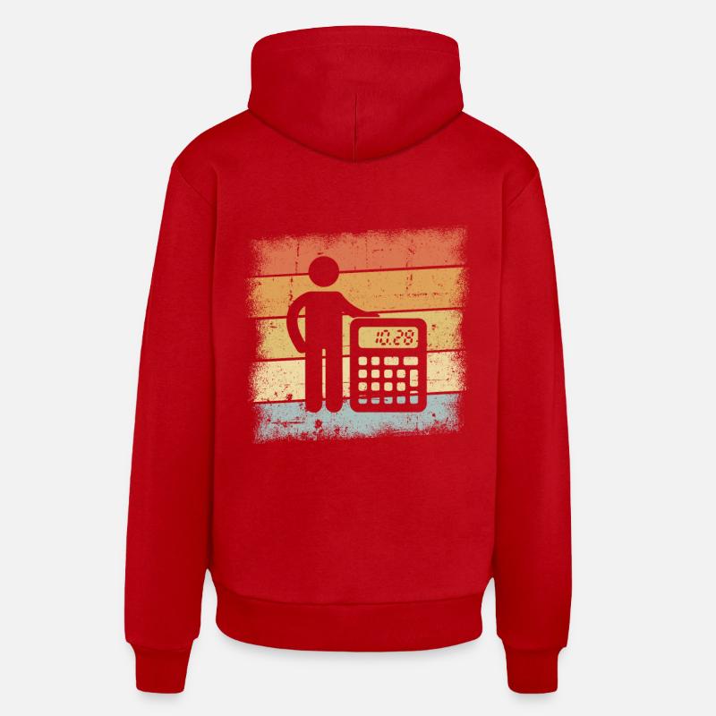 Cadeau comptable - Sweat à capuche bio décontracté fabriqué en UE - rouge