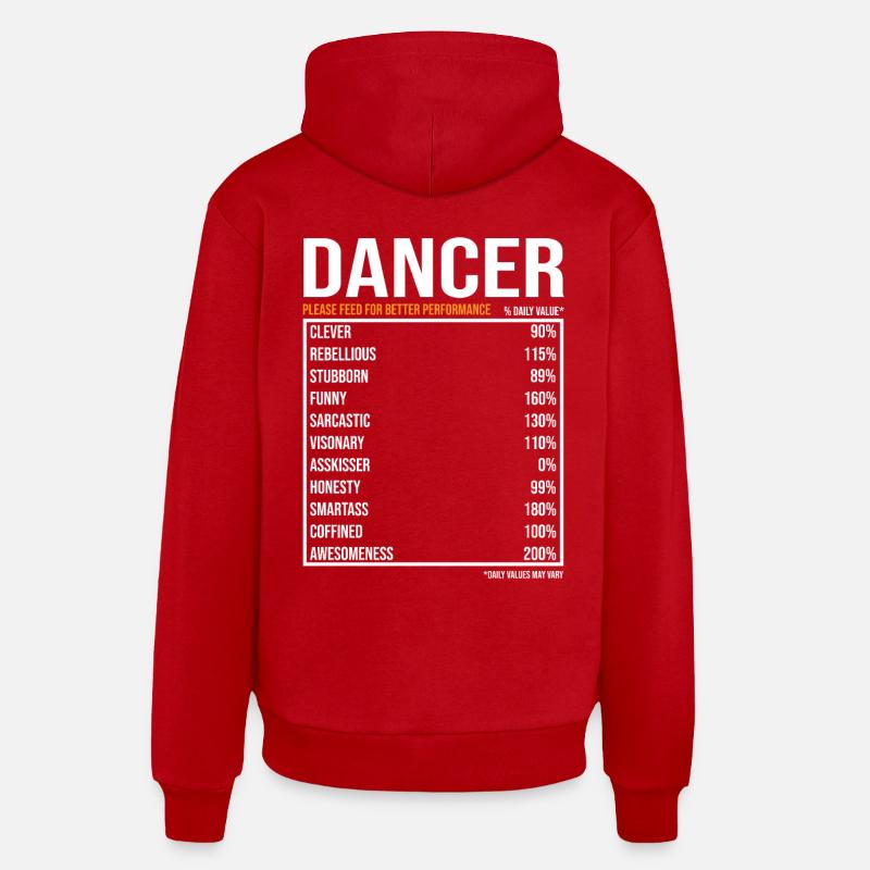 Dancer Dancer Dance Gift - Organic Relaxed Hoodie Made in EU - red