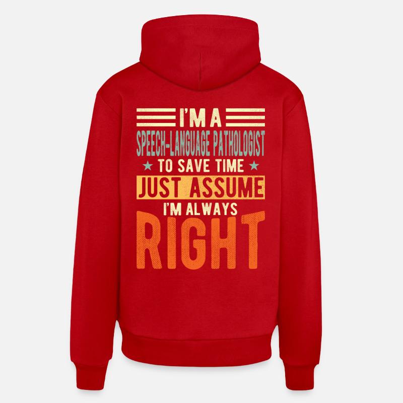 Language pathologist Organic Relaxed Hoodie Made in EU