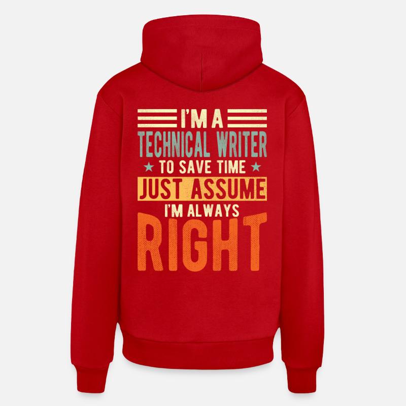 Technical Writer Organic Relaxed Hoodie Made in EU