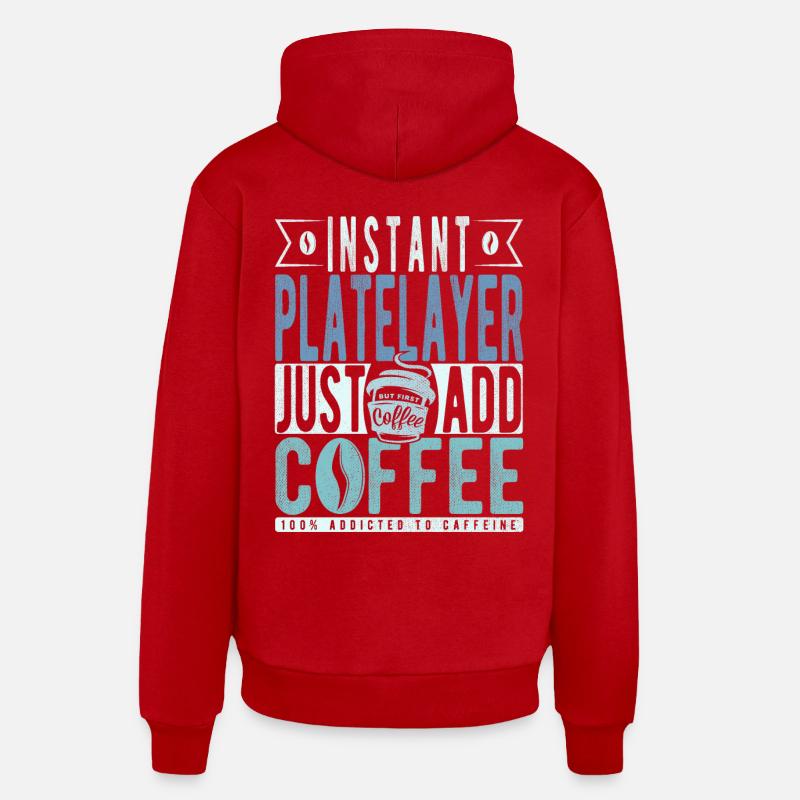 Platzlitzer café dicton - Sweat à capuche bio décontracté fabriqué en UE - rouge