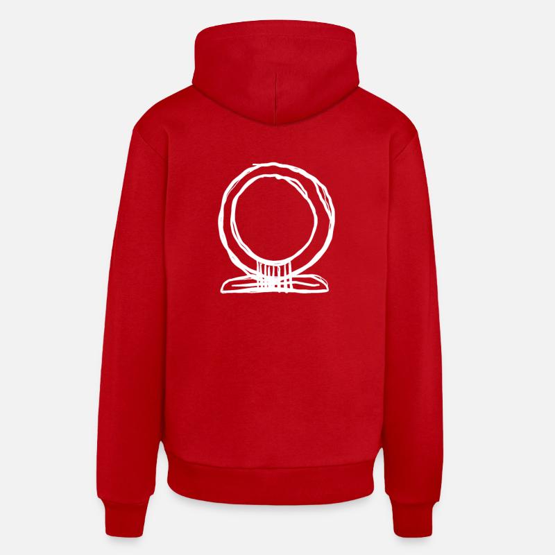 Egypte Ancien Symbole Shen - Sweat à capuche bio décontracté fabriqué en UE - rouge