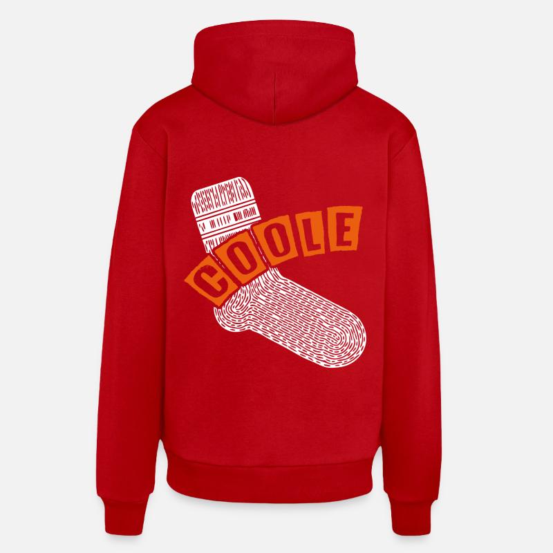 Chaussette cool - design motivant amusant - Sweat à capuche bio décontracté fabriqué en UE - rouge