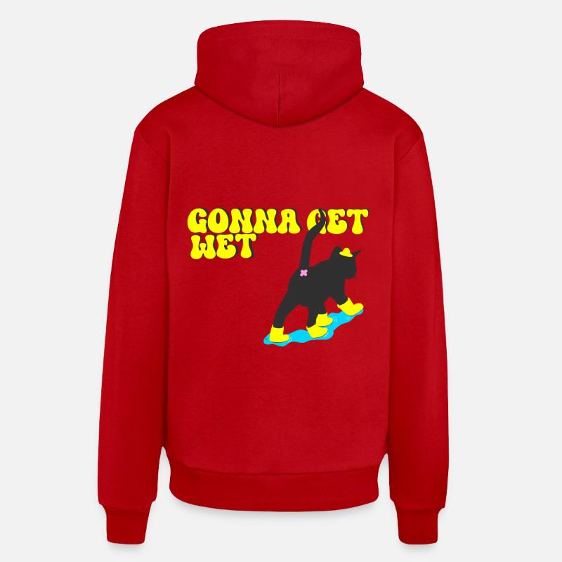 Let's get wet - Organic Relaxed Hoodie Made in EU - red
