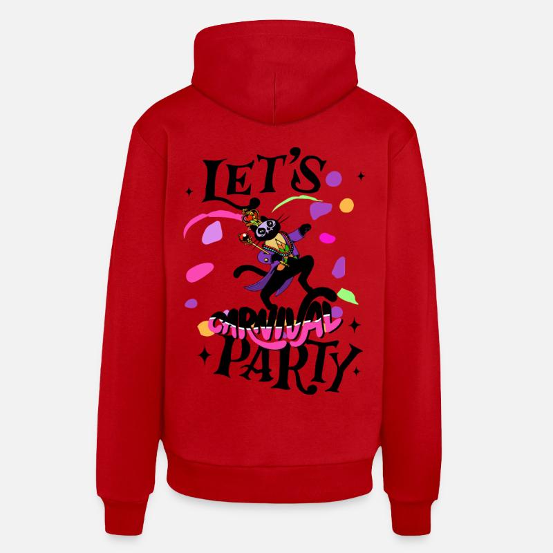 Fête de carnaval - Sweat à capuche bio décontracté fabriqué en UE - rouge