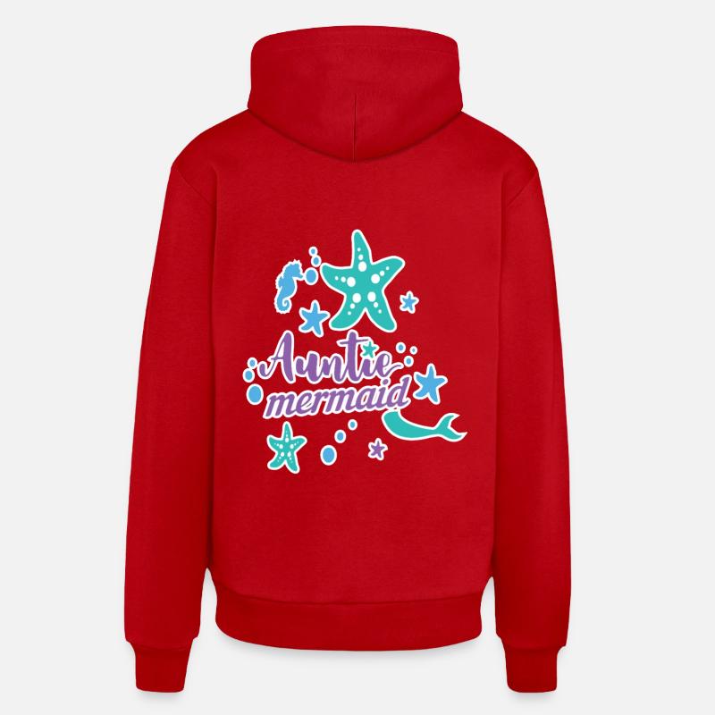 Auntie Mermaid - Organic Relaxed Hoodie Made in EU - red