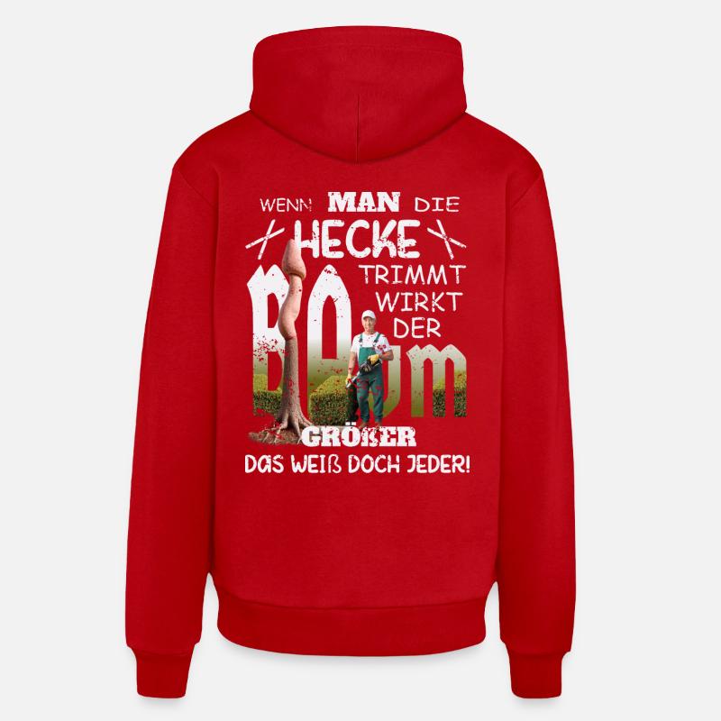Grand Arbre À Pénis - Sweat à capuche bio décontracté fabriqué en UE - rouge