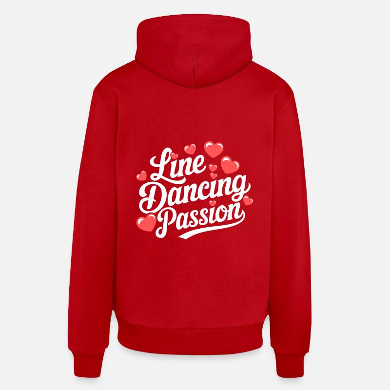 Line Dance Country Dance - Line Dance Dancing - Organic Relaxed hettegenser produsert i EU - rød