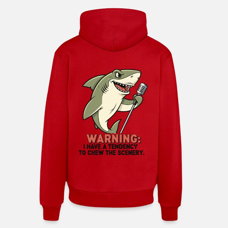 Requin de scène - Sweat à capuche bio décontracté fabriqué en UE - rouge
