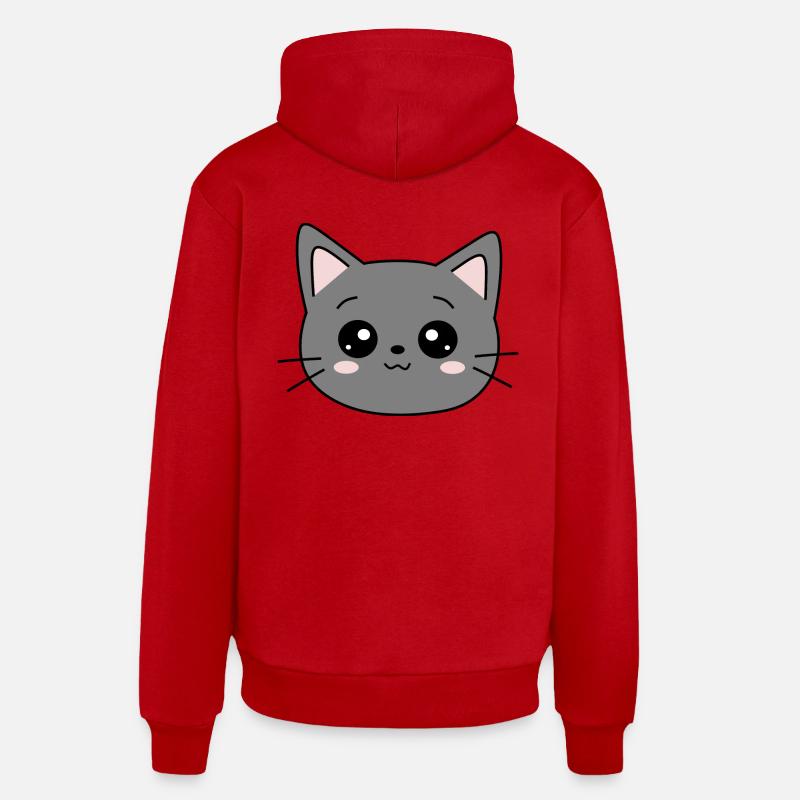 chat noir chat chaton doux cadeau de Noël Sweat à capuche bio décontracté fabriqué en UE