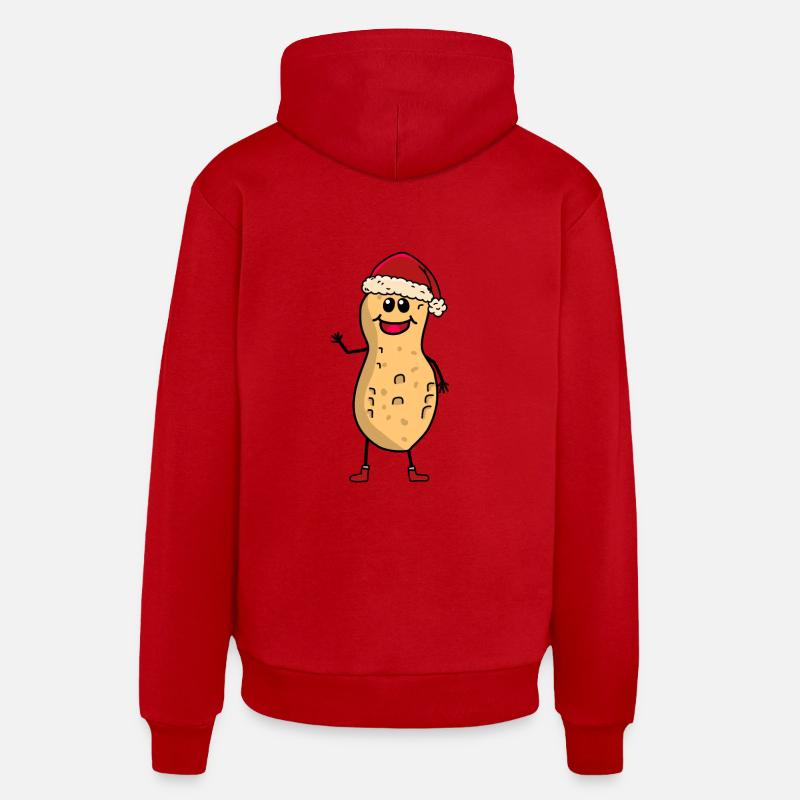 mignon cacahuète nain Père Noël - Sweat à capuche bio décontracté fabriqué en UE - rouge