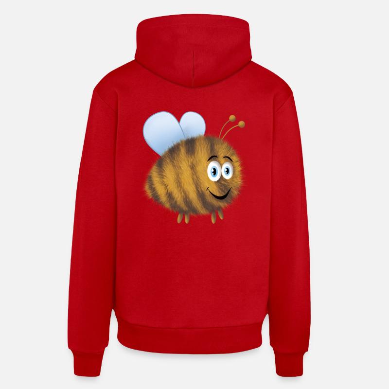 Drôle de bourdon - Sweat à capuche bio décontracté fabriqué en UE - rouge