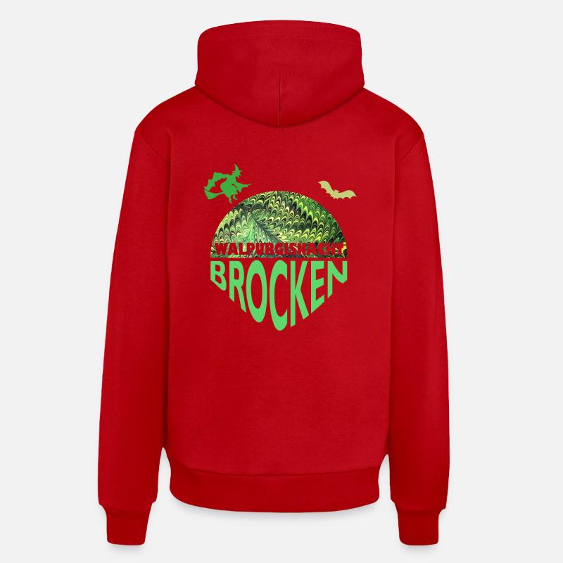 Beltane E 35 - Sweat à capuche bio décontracté fabriqué en UE - rouge