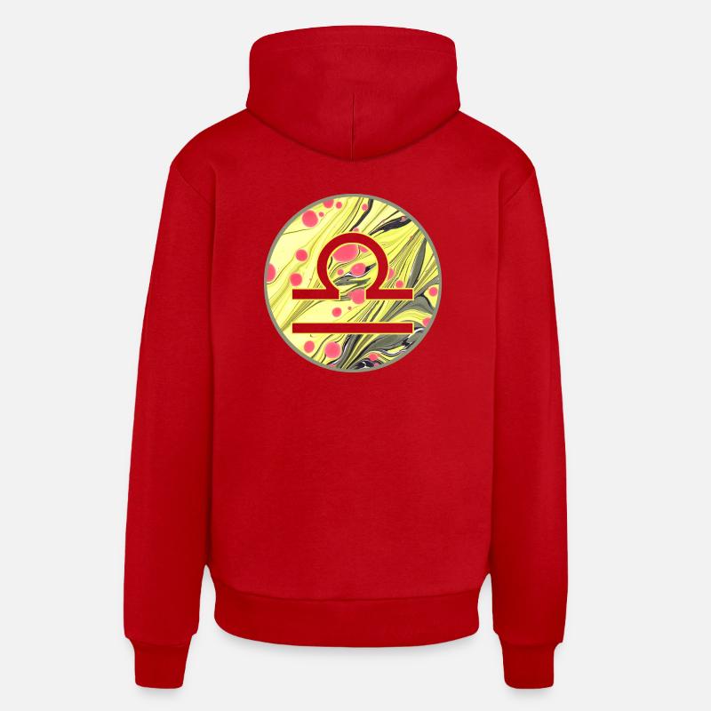 Échelle E 114 - Sweat à capuche bio décontracté fabriqué en UE - rouge