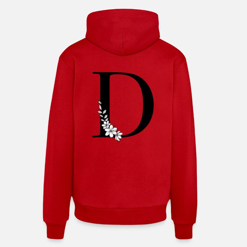Letter D Organic Relaxed Hoodie Made in EU