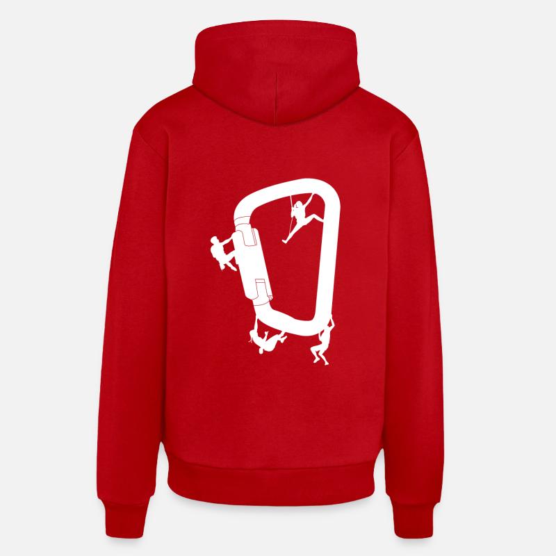 Escalade escalade bloc - Sweat à capuche bio décontracté fabriqué en UE - rouge
