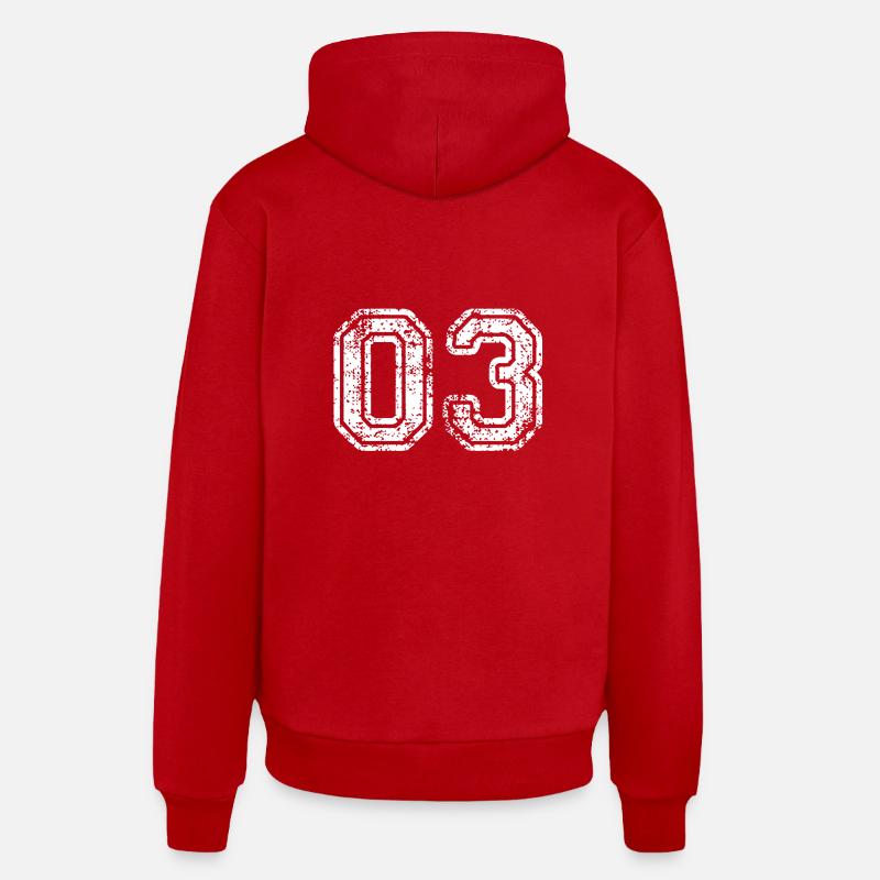 03 - Sweat à capuche bio décontracté fabriqué en UE - rouge