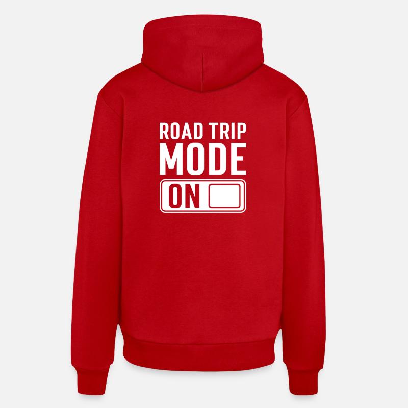 Roadtrip Dire - Sweat à capuche bio décontracté fabriqué en UE - rouge