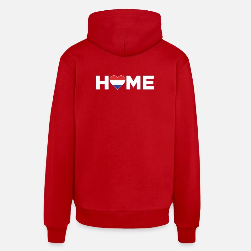 Pays-Bas Accueil Pays-Bas Drapeau - Sweat à capuche bio décontracté fabriqué en UE - rouge