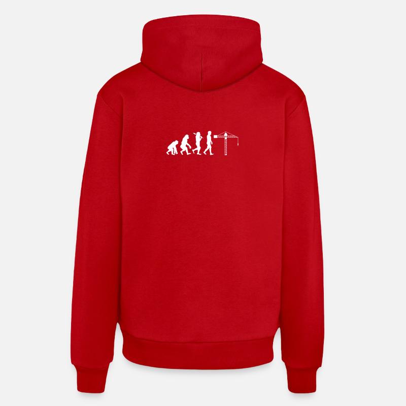 Crane operator Evolution - Organic Relaxed Hoodie Made in EU - red
