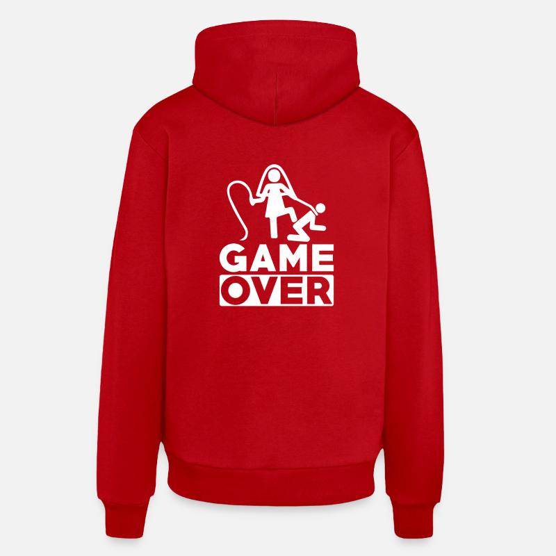 Hochzeit Ehe Ehemann Game Over - Organic Relaxed Hoodie Made in EU - Rot
