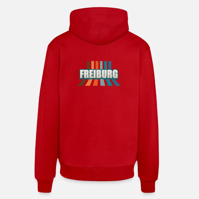 Freiburgerin Freiburger Freiburg - Sweat à capuche bio décontracté fabriqué en UE - rouge