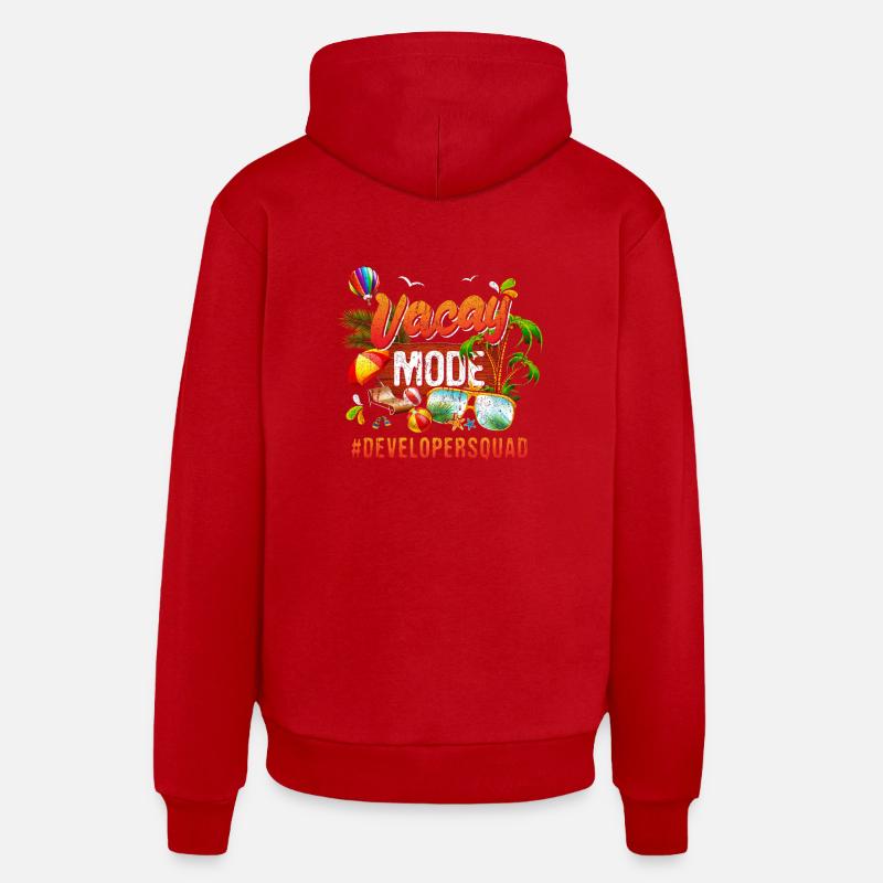 Developer Vacation Group #Developersquad - Sweat à capuche bio décontracté fabriqué en UE - rouge