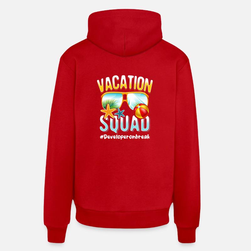 Developer Vacation Squad #Developeronbreak - Sweat à capuche bio décontracté fabriqué en UE - rouge
