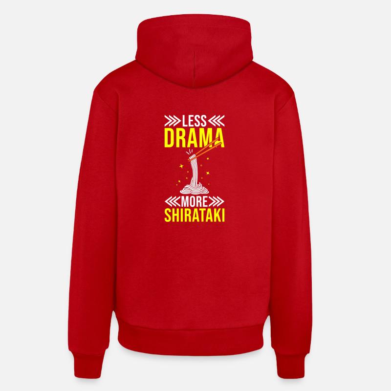 Nouilles Shiritaki - Sweat à capuche bio décontracté fabriqué en UE - rouge