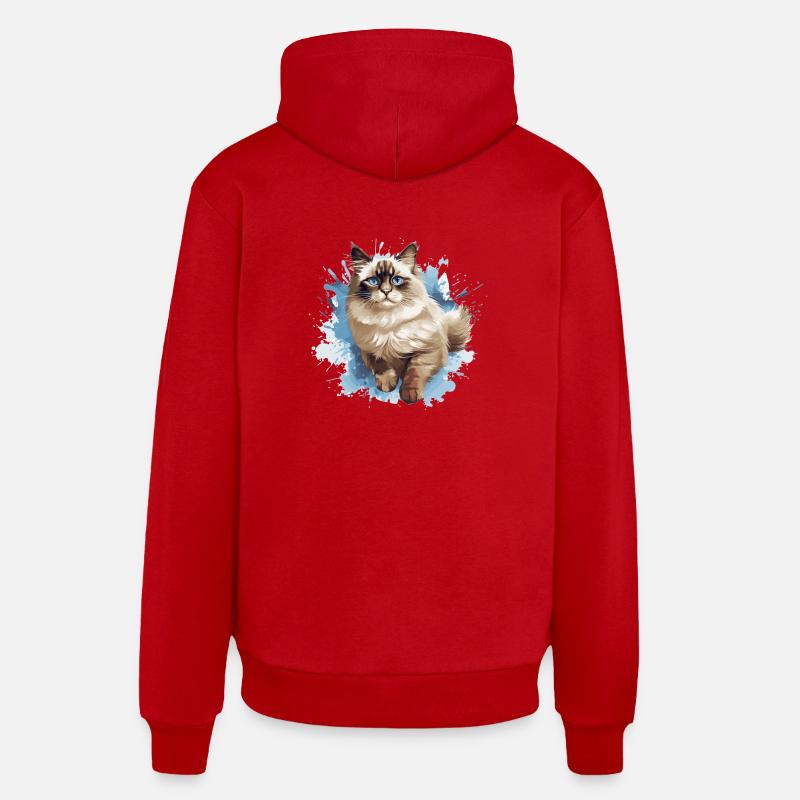 Poupée de chiffon - Sweat à capuche bio décontracté fabriqué en UE - rouge