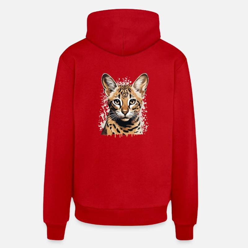 Savane - Sweat à capuche bio décontracté fabriqué en UE - rouge