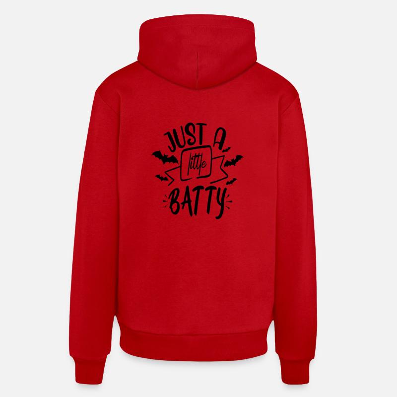 Juste un peu de Batty - Sweat à capuche bio décontracté fabriqué en UE - rouge
