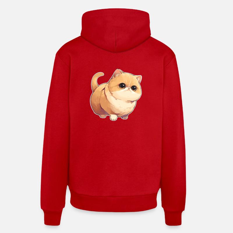 Munchkin Chaton Munchkin Chat - Sweat à capuche bio décontracté fabriqué en UE - rouge