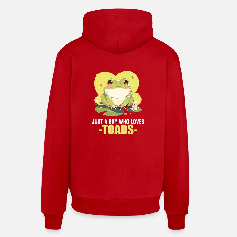 Toad Toads Toad - Organic Relaxed Hoodie Made in EU - red
