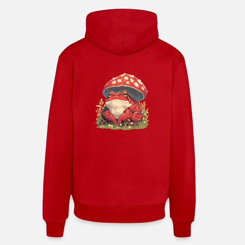 Crapaud Crapaud Crapaud - Sweat à capuche bio décontracté fabriqué en UE - rouge