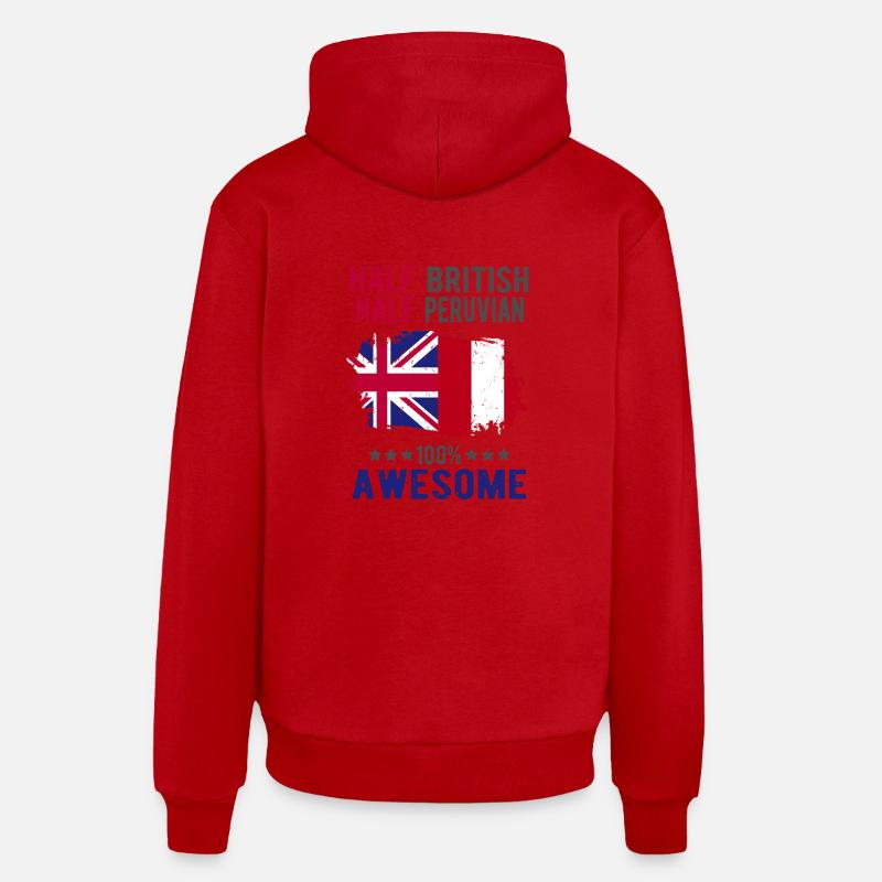 Moitié britannique moitié péruvien Sweat à capuche bio décontracté fabriqué en UE