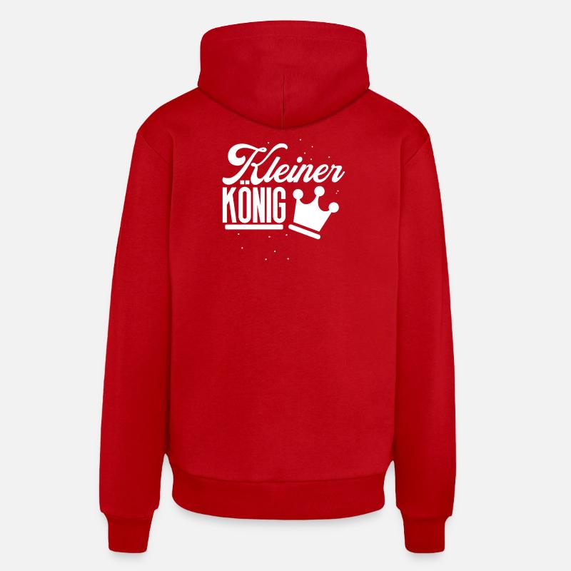 Petit roi enfants bébé Design - Sweat à capuche bio décontracté fabriqué en UE - rouge