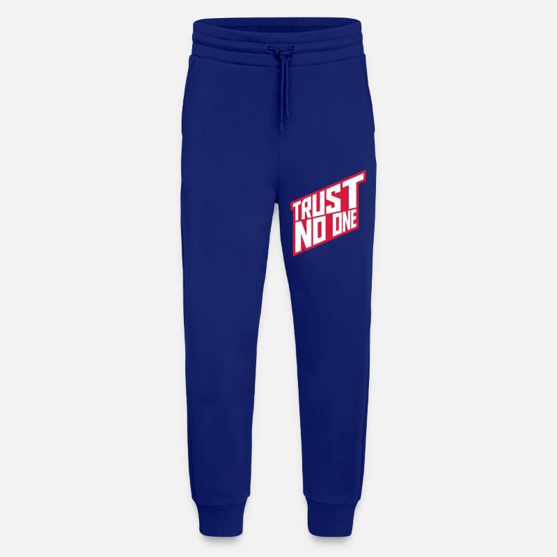 trust no one Zitat - Jogginghose - made by SPREAD - Iconic Blue