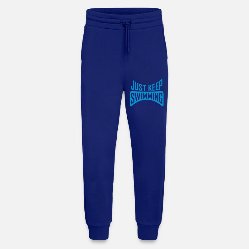 Continuez simplement à nager - Pantalon de jogging bio décontracté fabriqué en UE - Iconic Blue