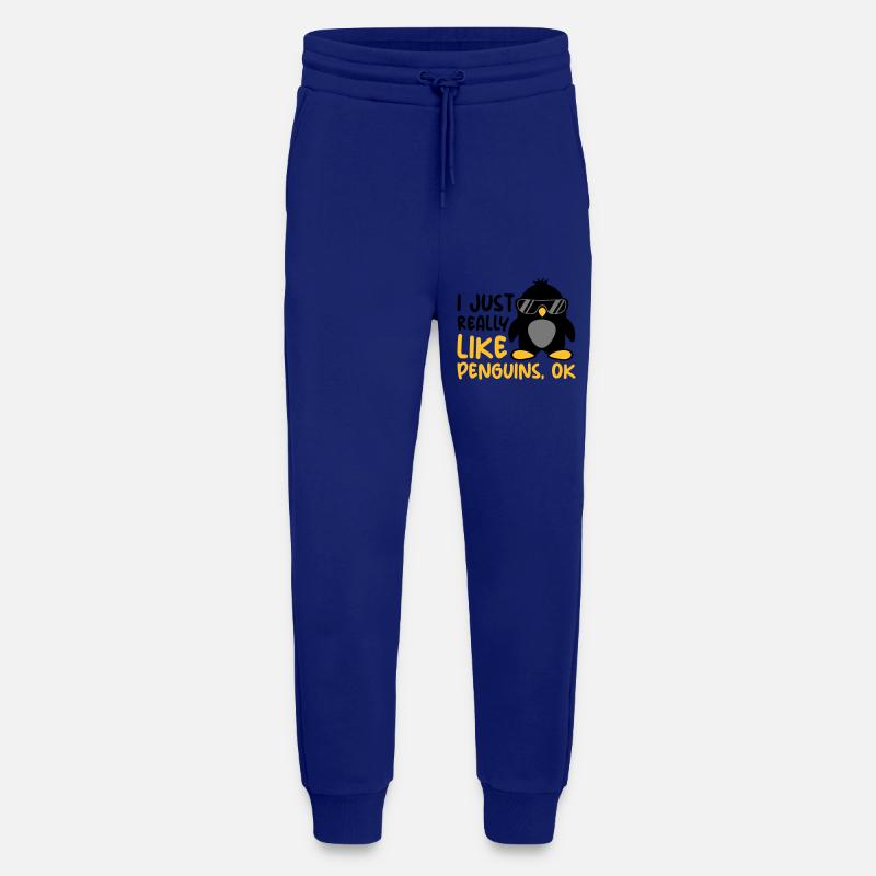 J’aime juste les pingouins - Pantalon de jogging bio décontracté fabriqué en UE - Iconic Blue