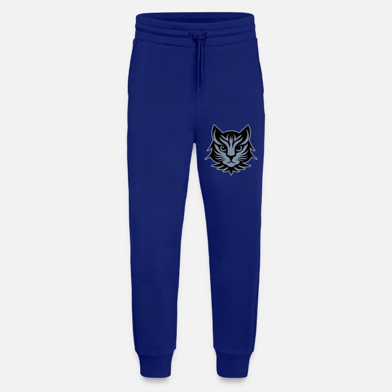 Cat Portrait Head - Jogging Pants - made by SPREAD  - Iconic Blue