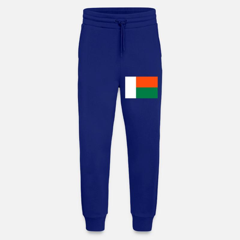 Drapeau Madagascar - Pantalon de jogging bio décontracté fabriqué en UE - Iconic Blue