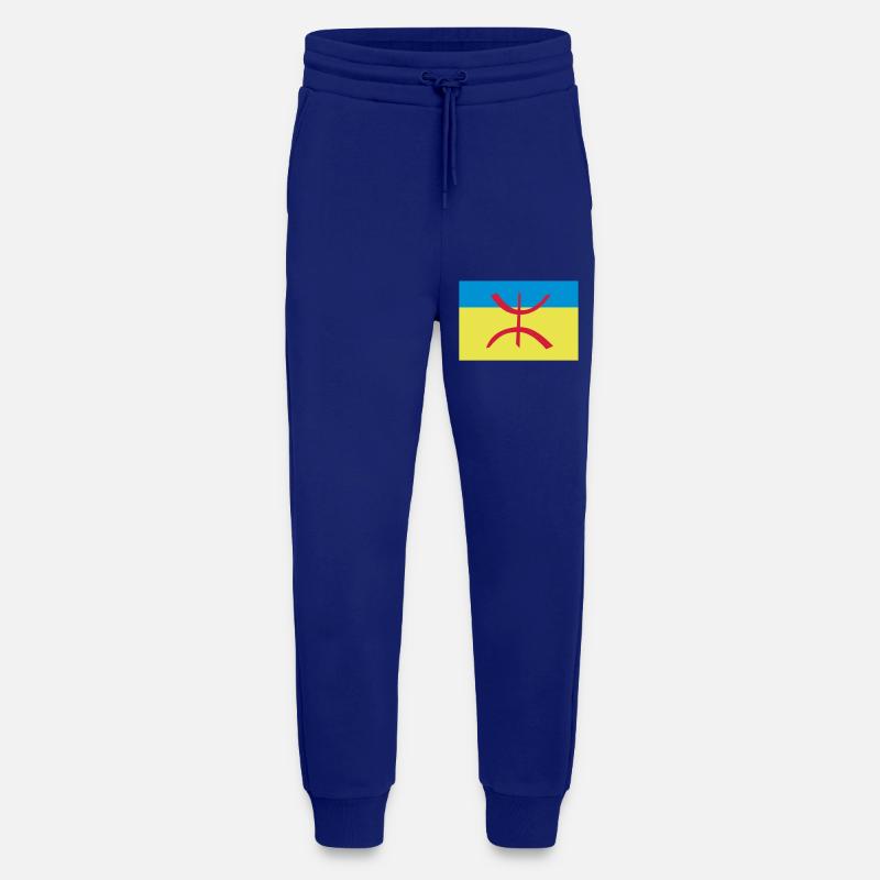Drapeau Berbère Amazigh Algérie - Pantalon de jogging bio décontracté fabriqué en UE - Iconic Blue